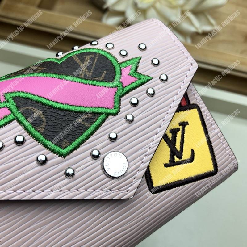 LV Special Edition Victorine Wallet Epi leather in pale-pink Rose Ballerine