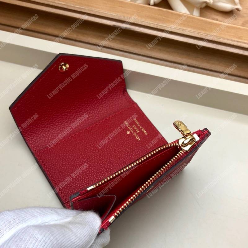 LV Zoé Wallet Monogram Empreinte Scarlet