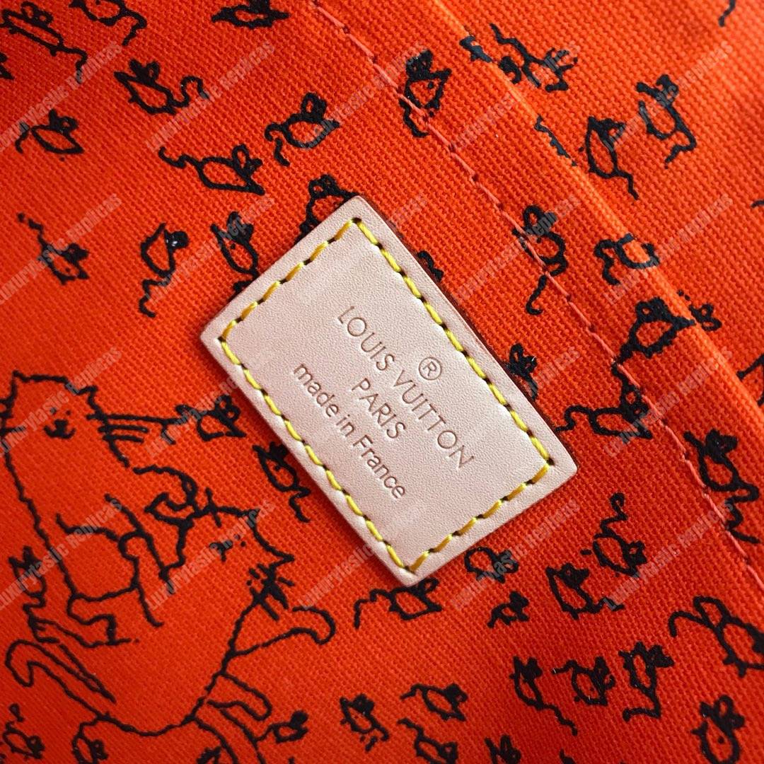 LV Neverfull MM Catogram White/Orange