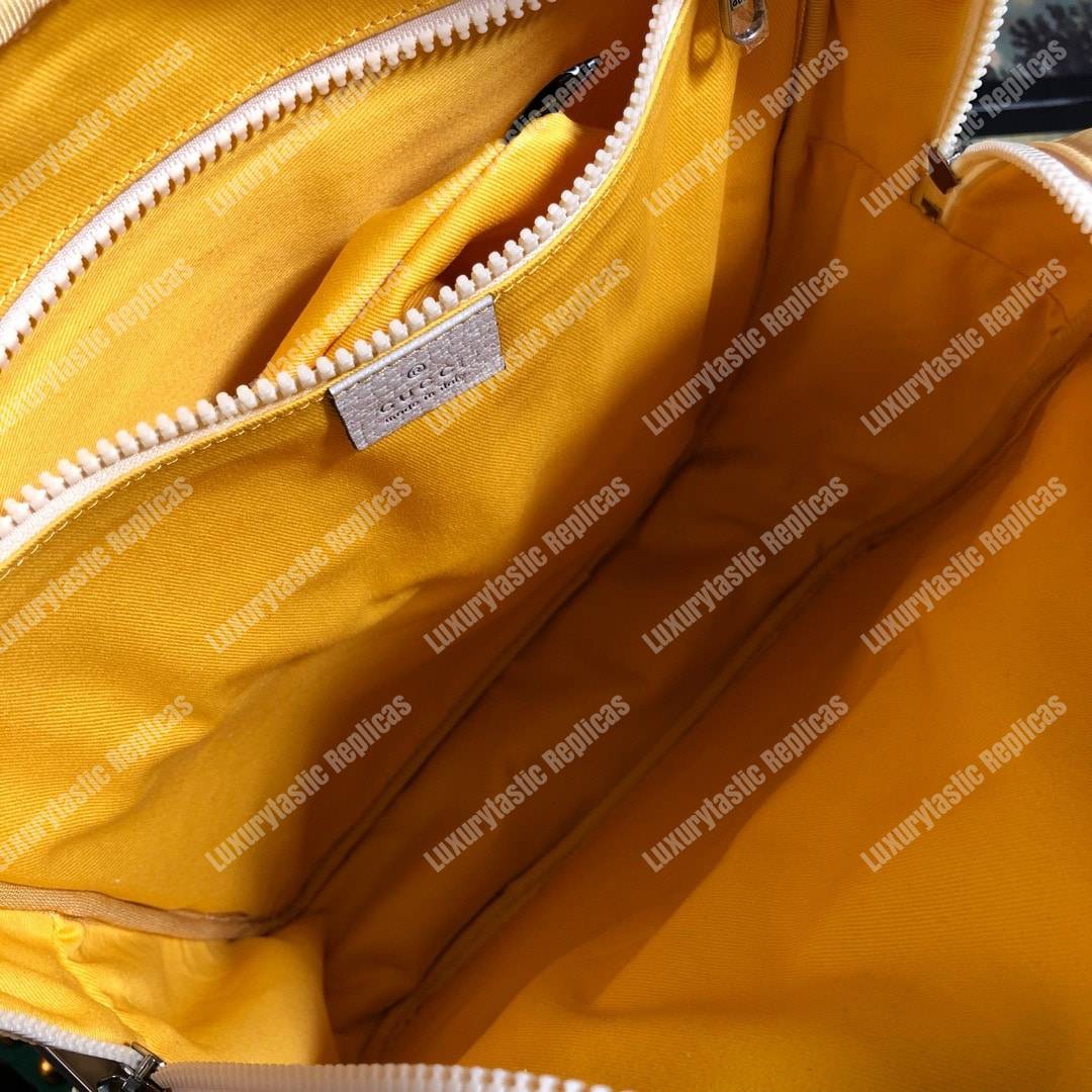 G*u*i medium backpack with interlocking g print yellow