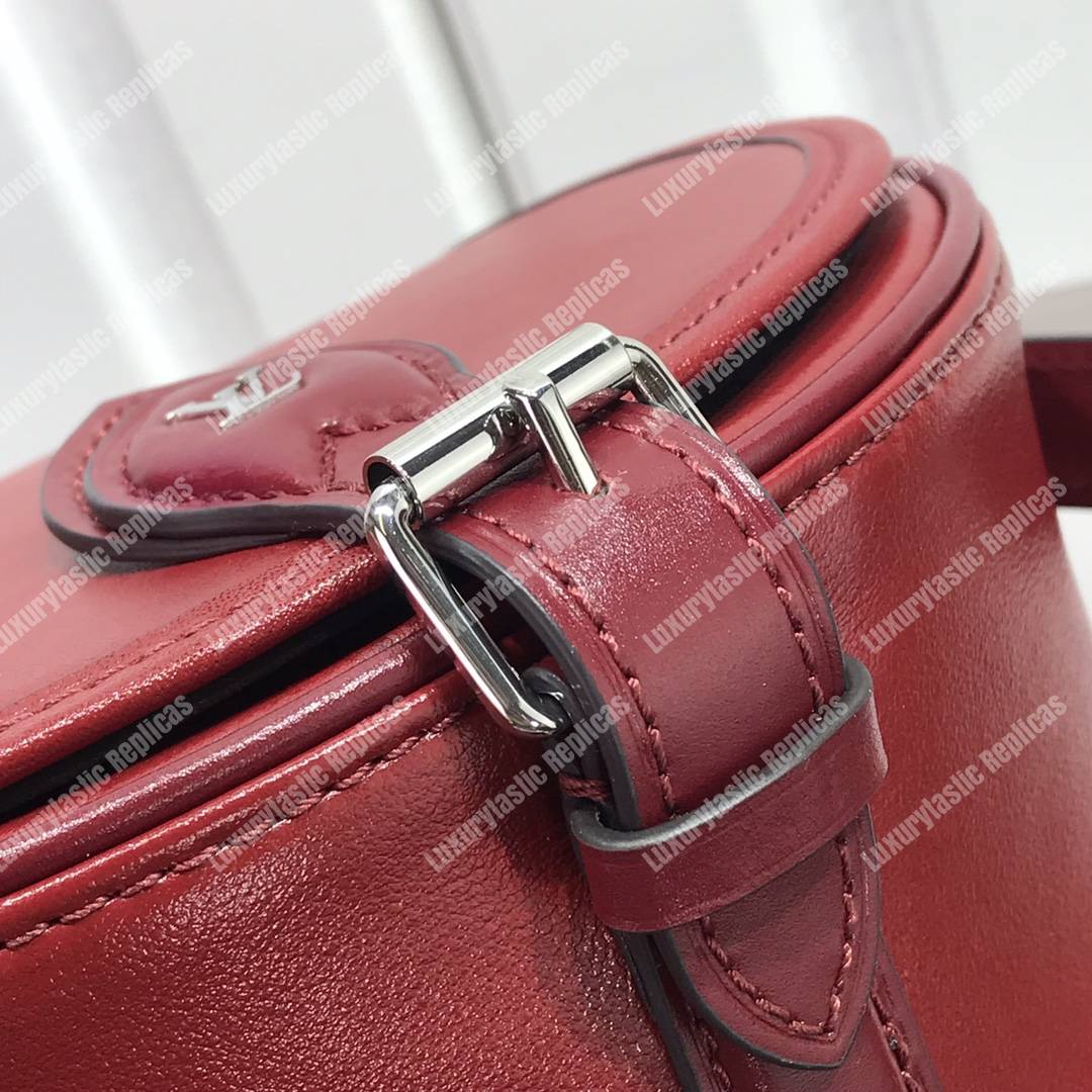 LV Tambourin Calf Leather Rouge