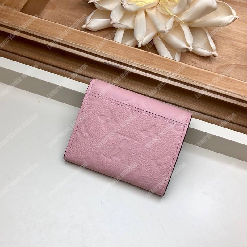 LV Zoé Wallet Monogram Empreinte Rose Poudre