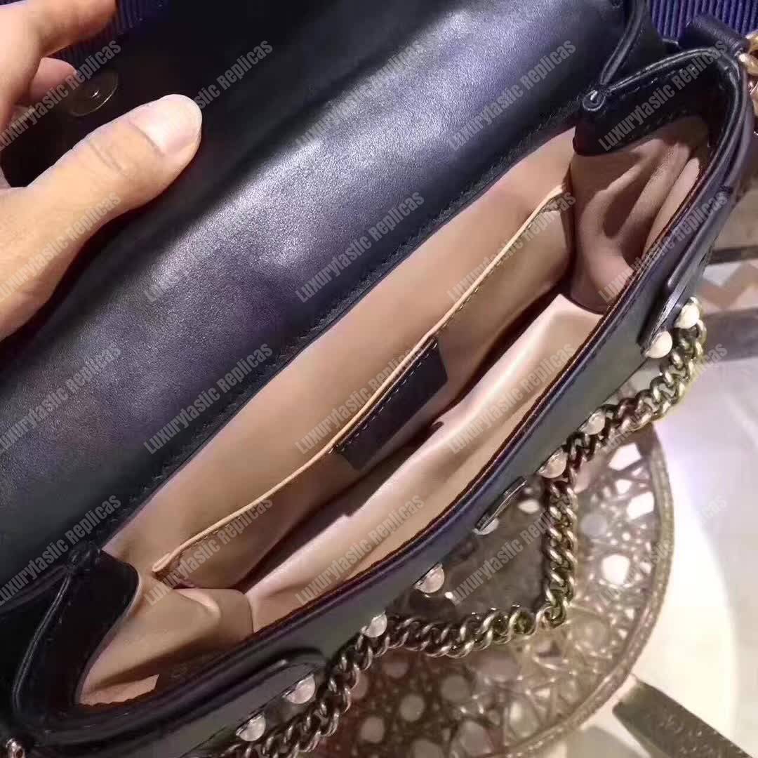 G*u*i broadway leather mini bag black