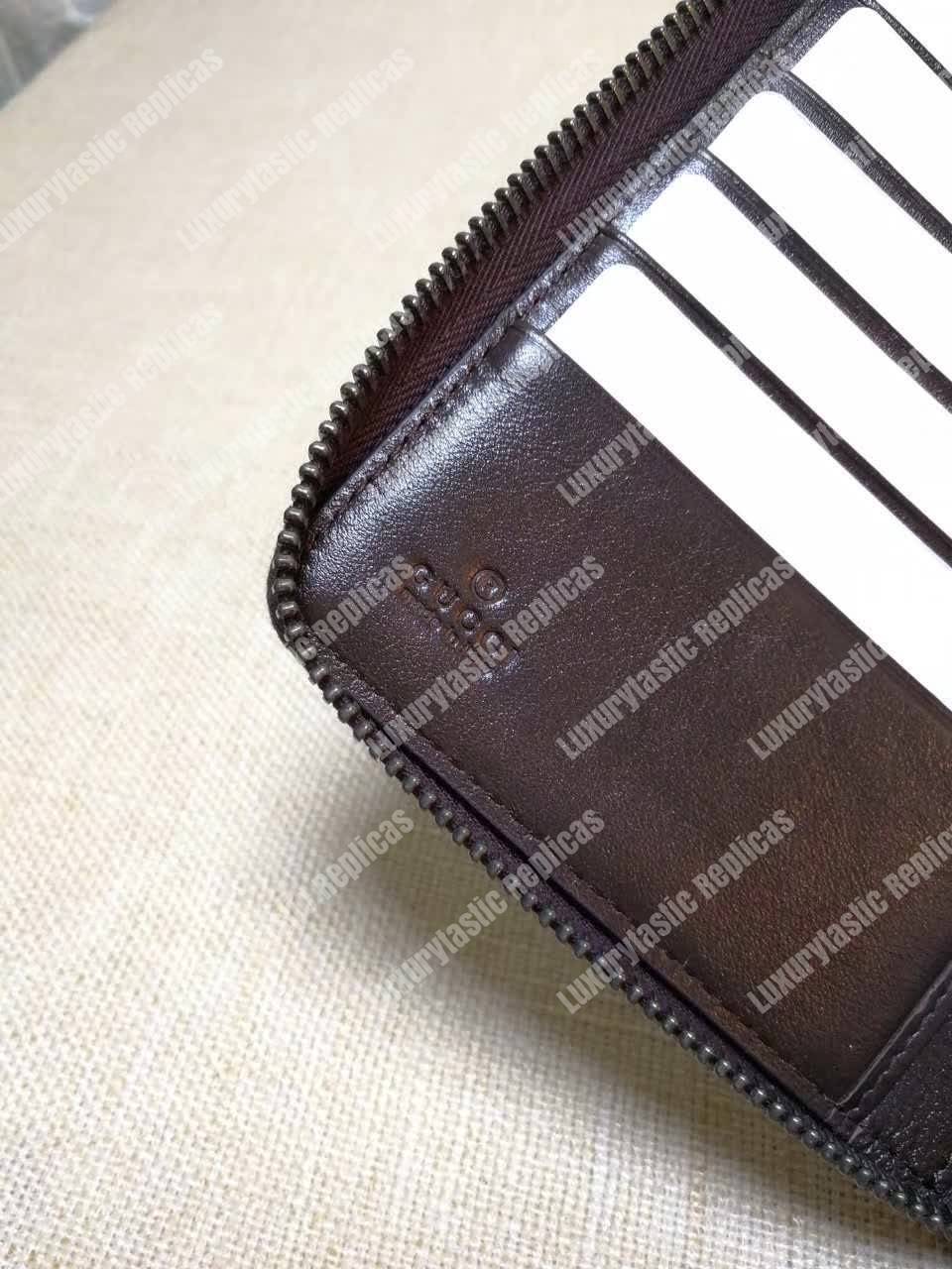 G*u*i gg signature continental zip around wallet black