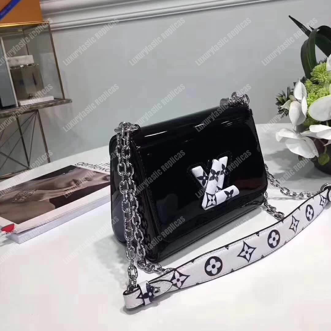 LV Twist PM Monogram Vernis Leather Noir