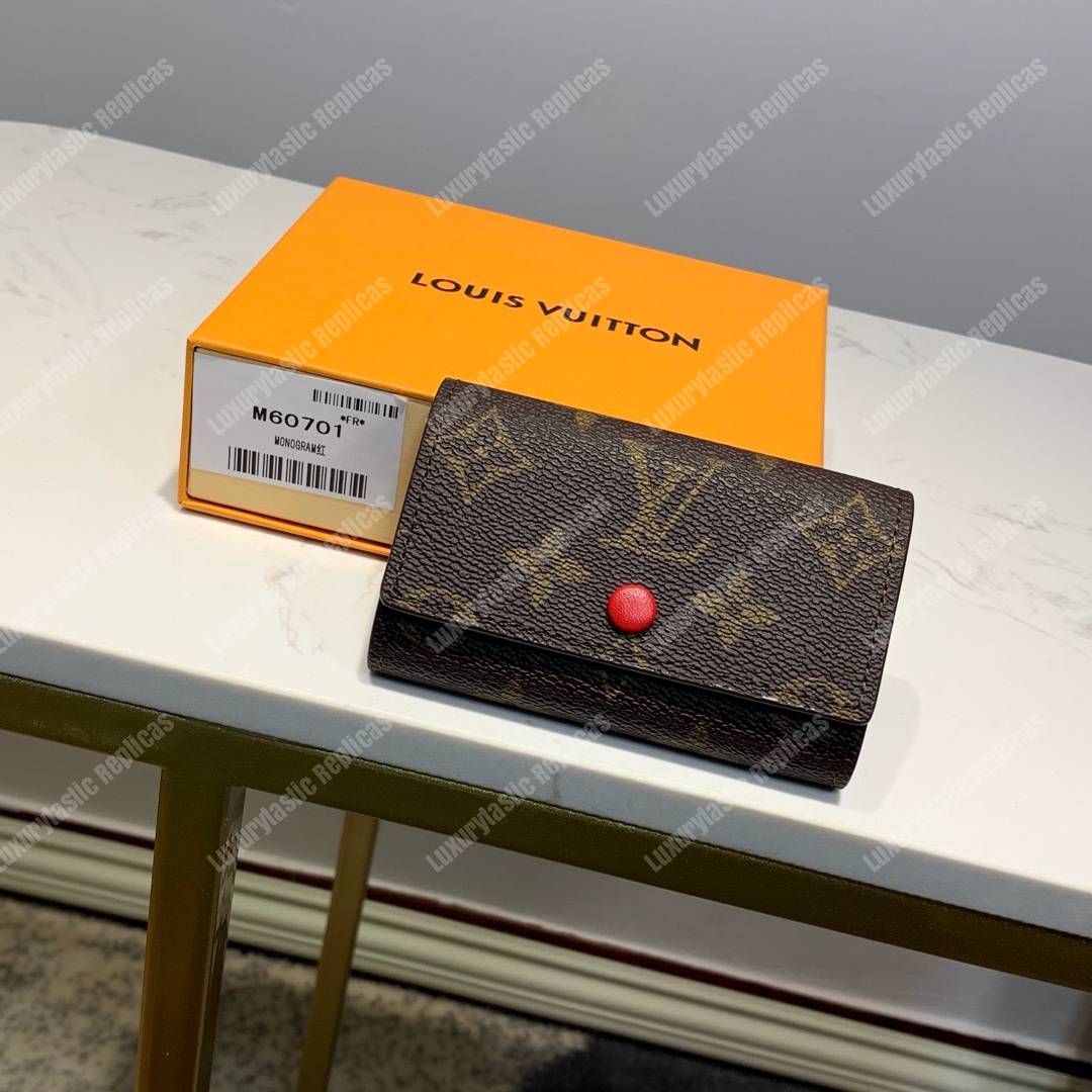 LV 6 Key Holder Monogram Canvas Cerise