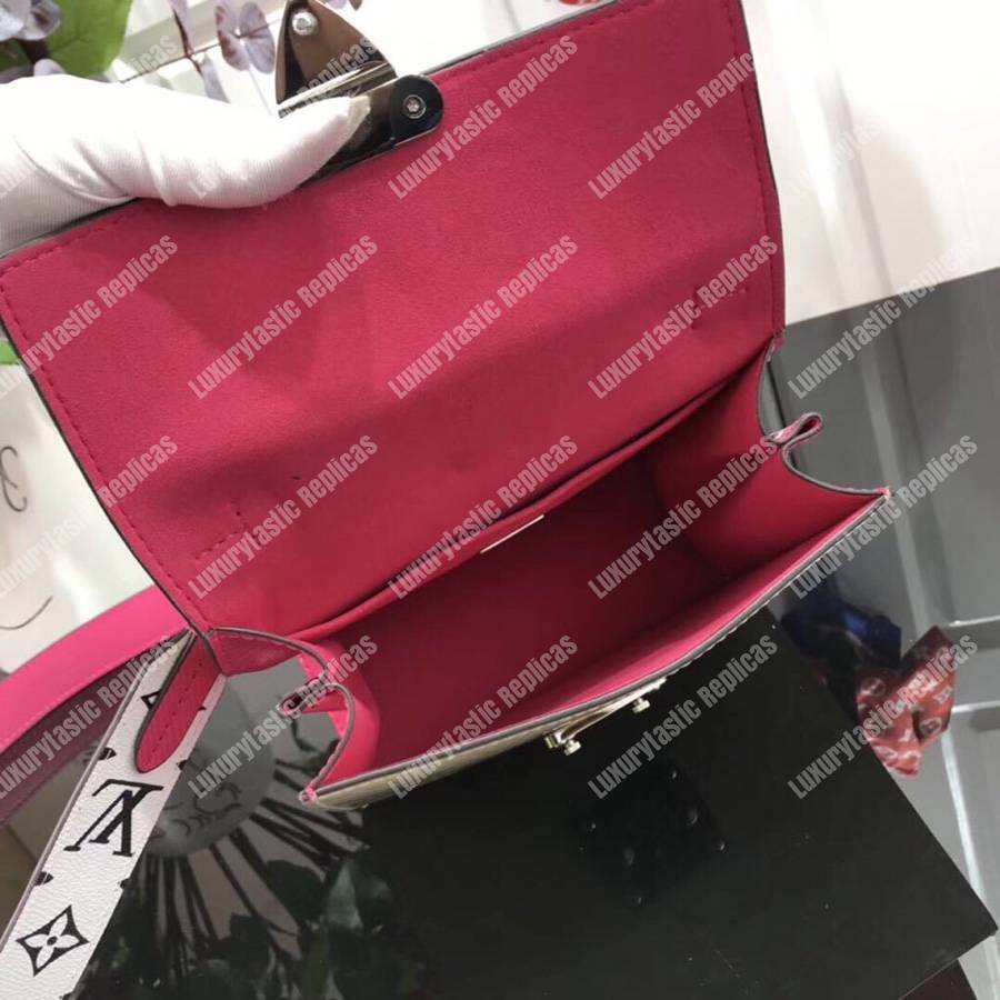 LV Spring Street Monogram Vernis Creme Beige