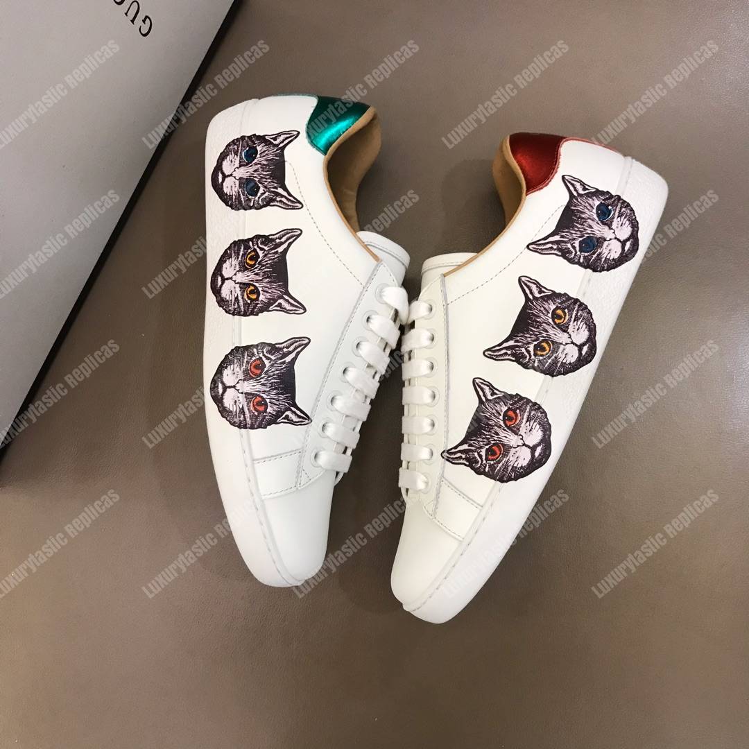 G*u*i ace sneaker with mystic cat white