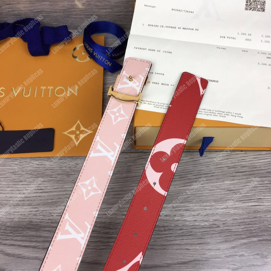 LV Iconic 30mm Reversible Belt Rouge