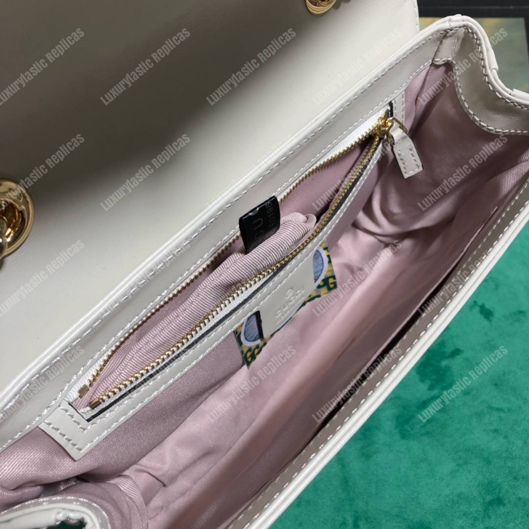 G*u*i rajah medium shoulder bag white