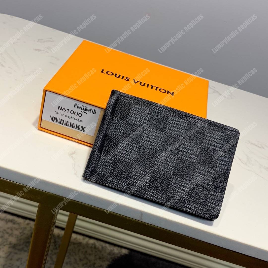 LV Pince Wallet Damier Graphite Canvas Gray