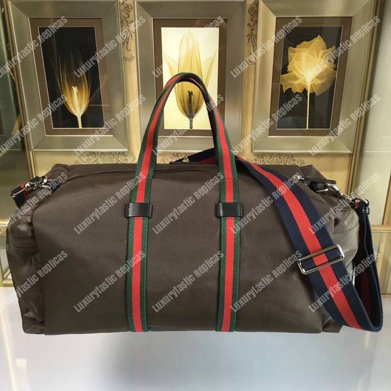 G*u*i technical canvas duffle brown