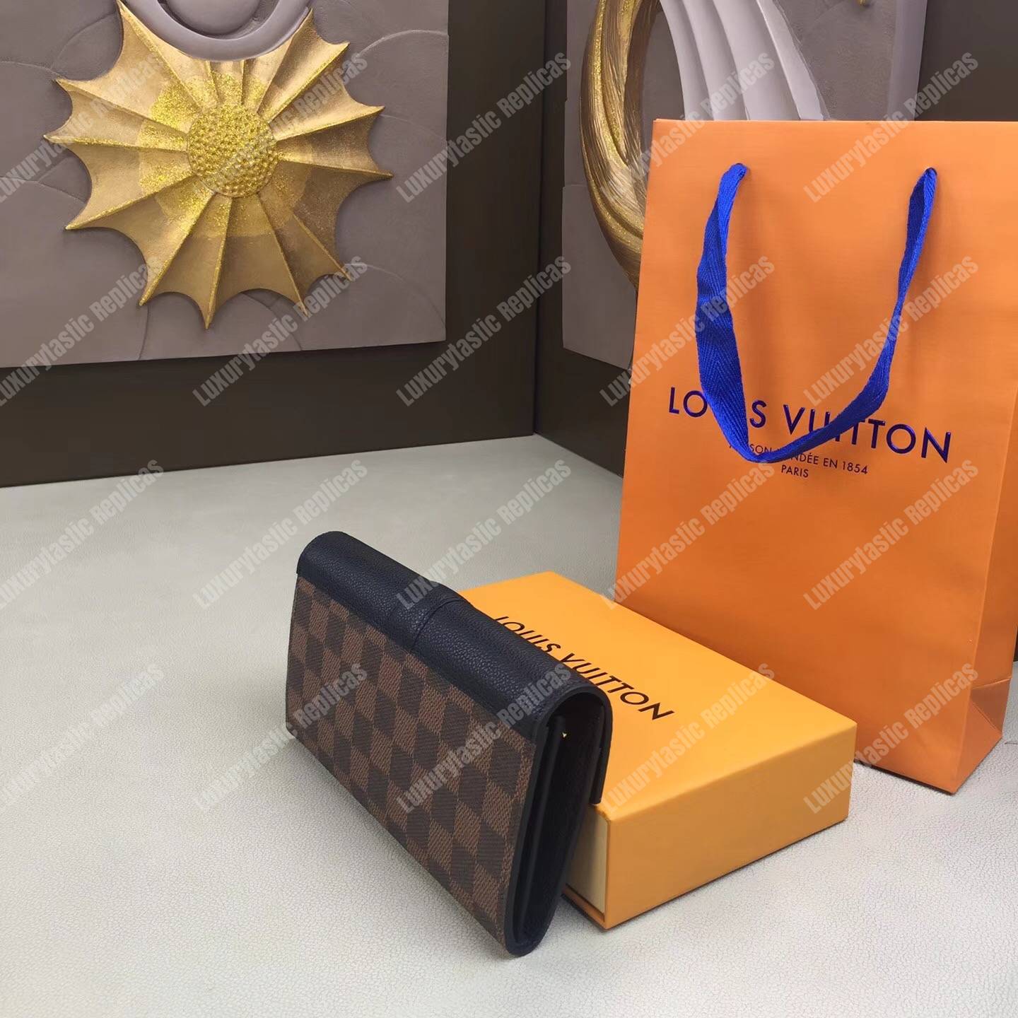 LV Clapton Wallet Damier Ebene Noir