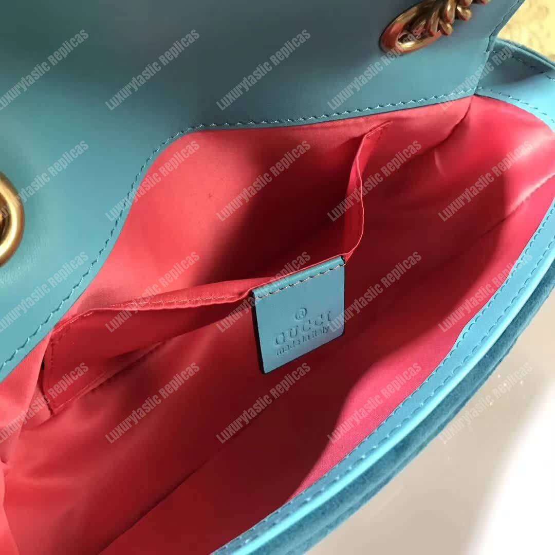 G*u*i gg marmont embroidered velvet mini bag bee
