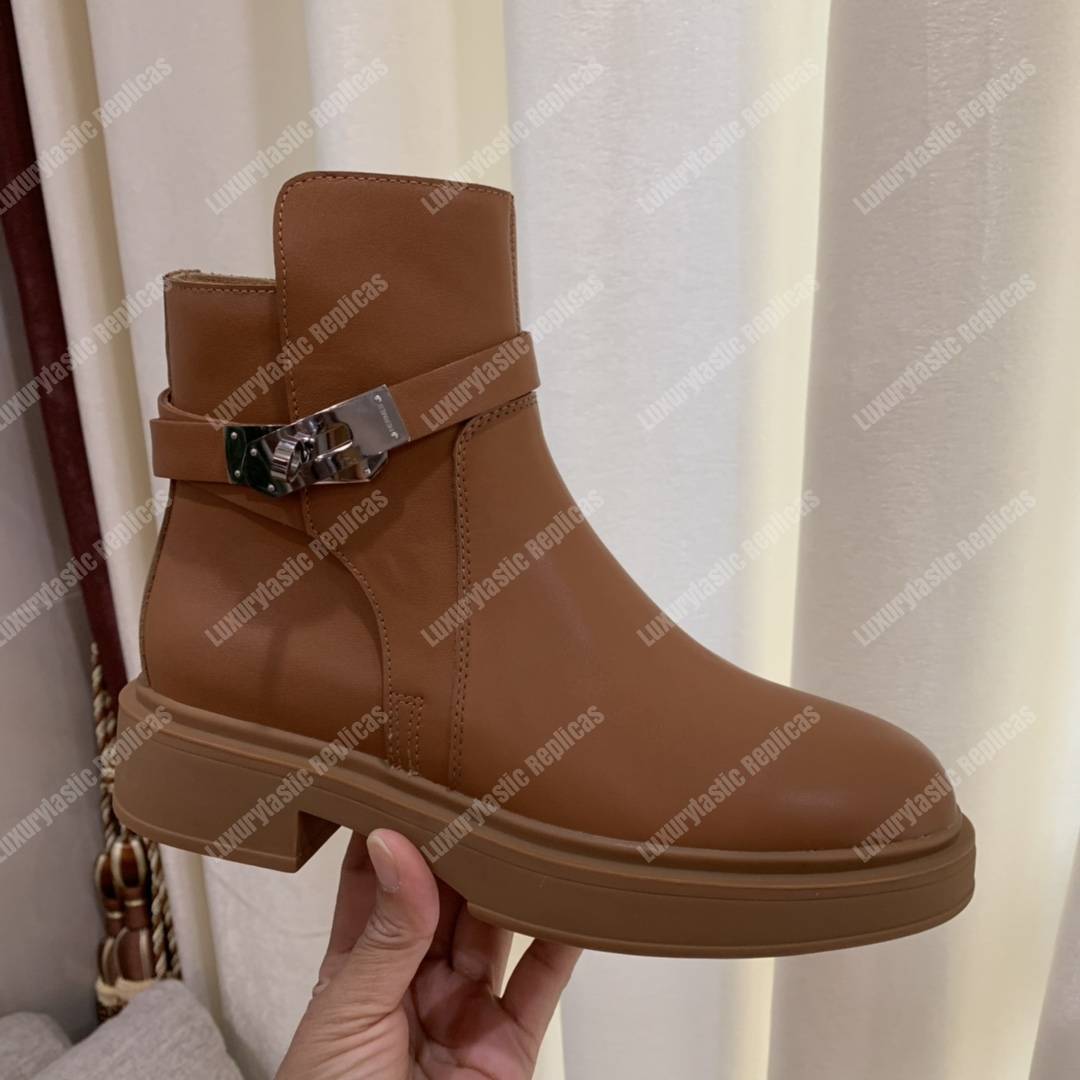 H**mes veo ankle boot brown