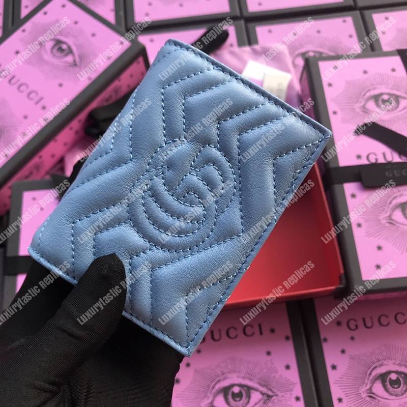 G*u*i gg marmont card case wallet aquamarine