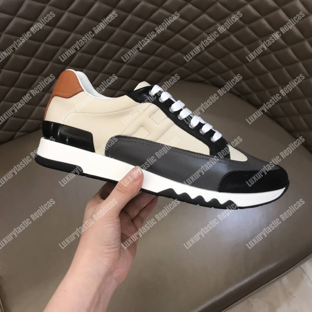H**mes trail sneaker white/grey