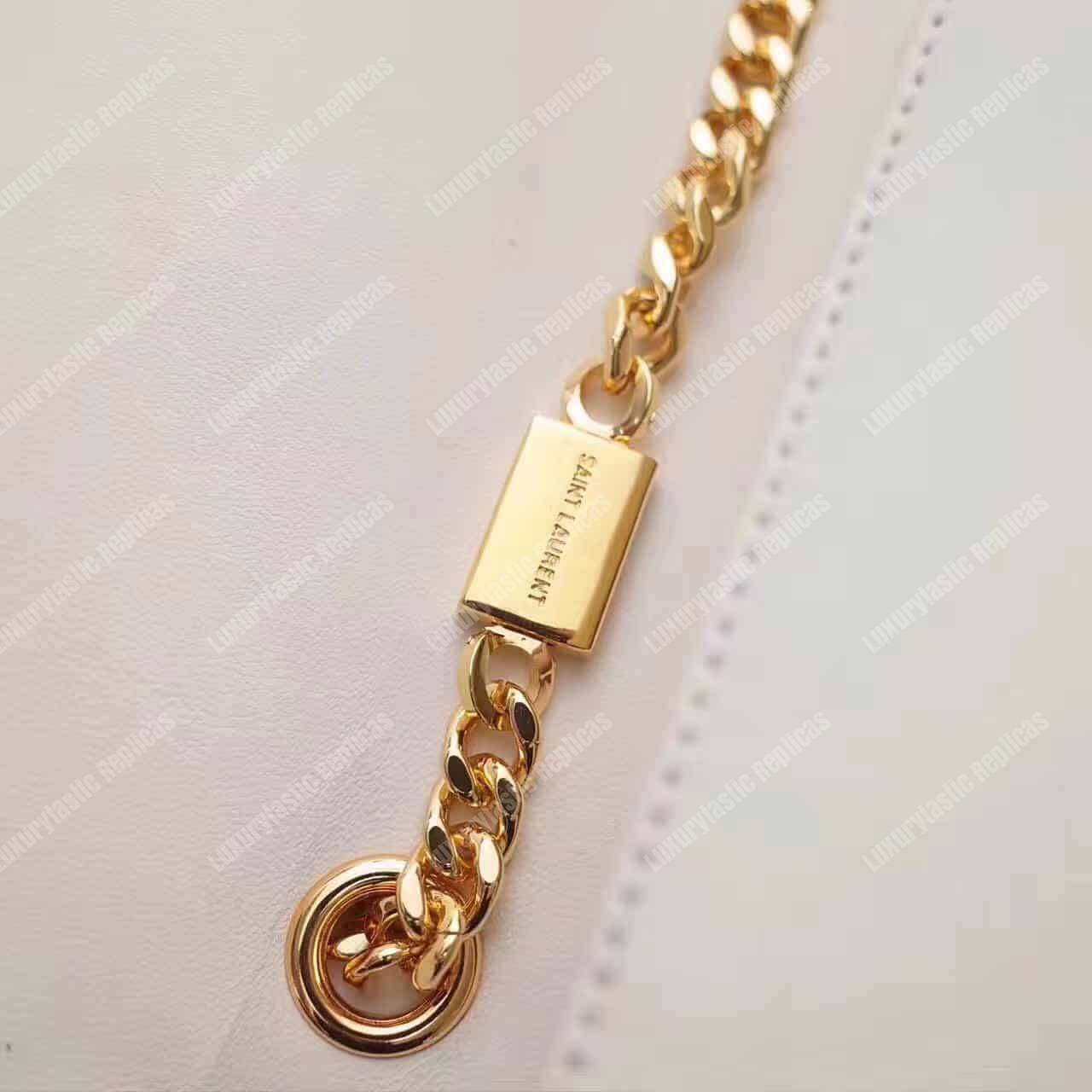 Saint Laurent Classic Small Kate Tassel Chain White
