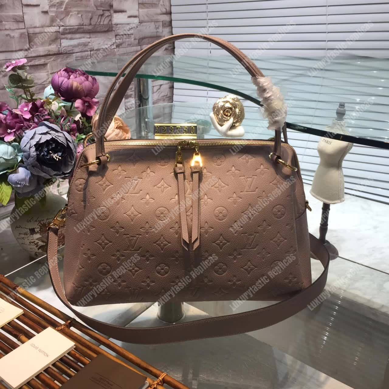 LV Ponthieu PM Monogram Empreinte Leather Vison