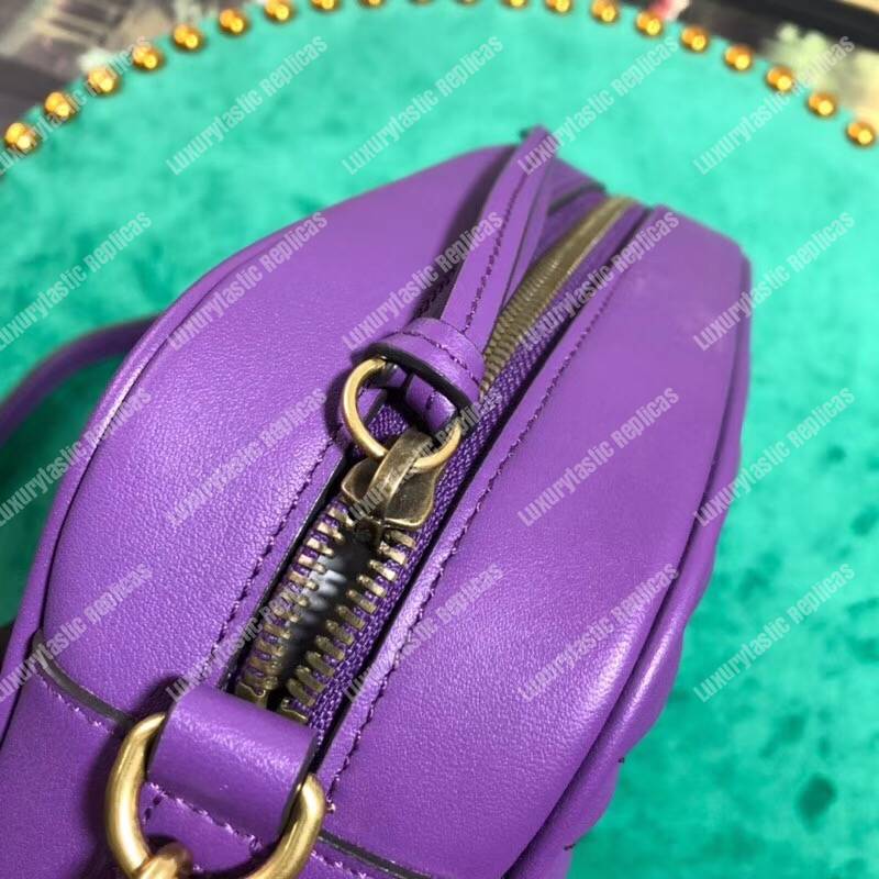 G*u*i gg marmont small matelassé shoulder bag purple
