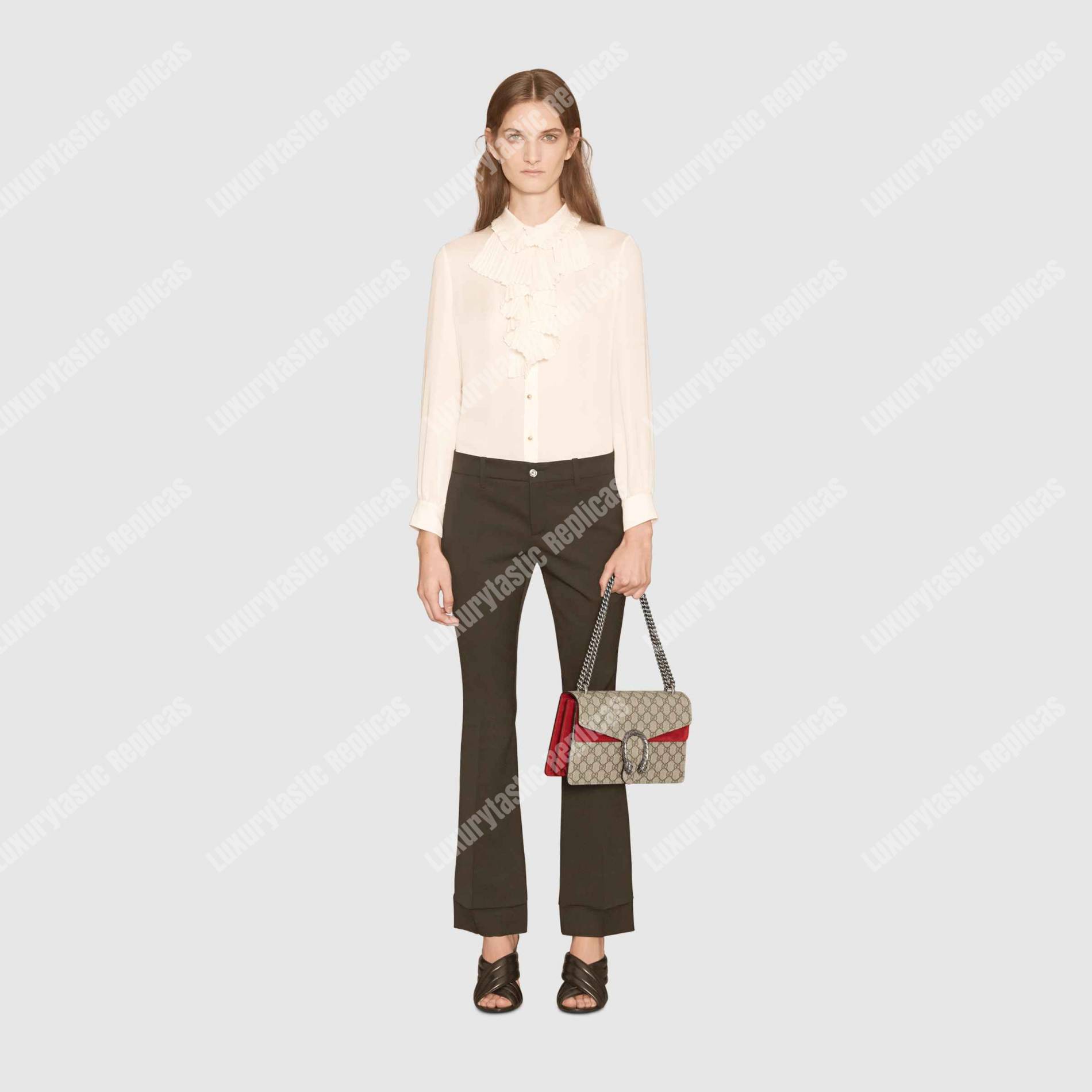 G*u*i dionysus small gg shoulder bag beige red