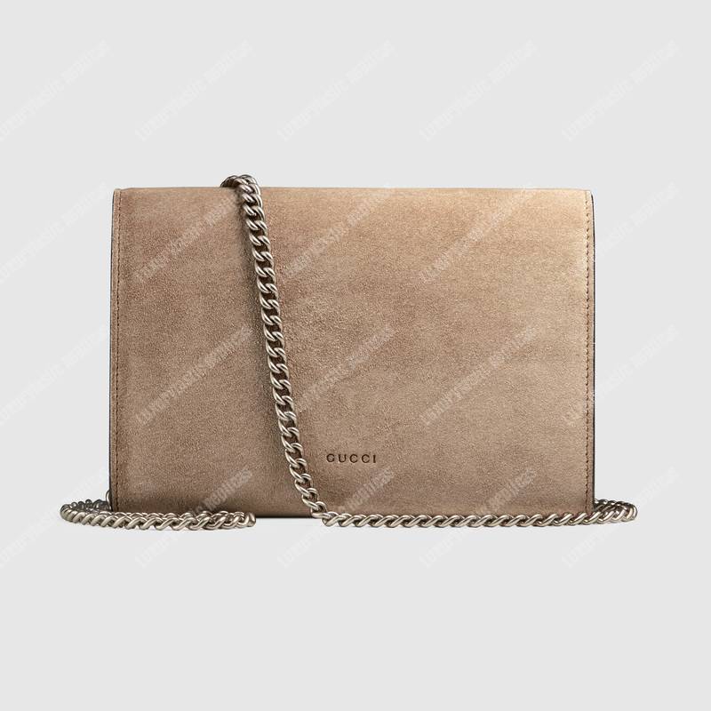 G*u*i dionysus suede mini chain bag taupe