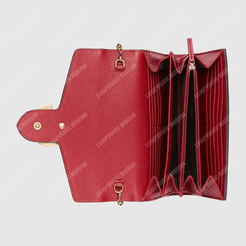 G*u*i gg marmont leather mini chain bag red
