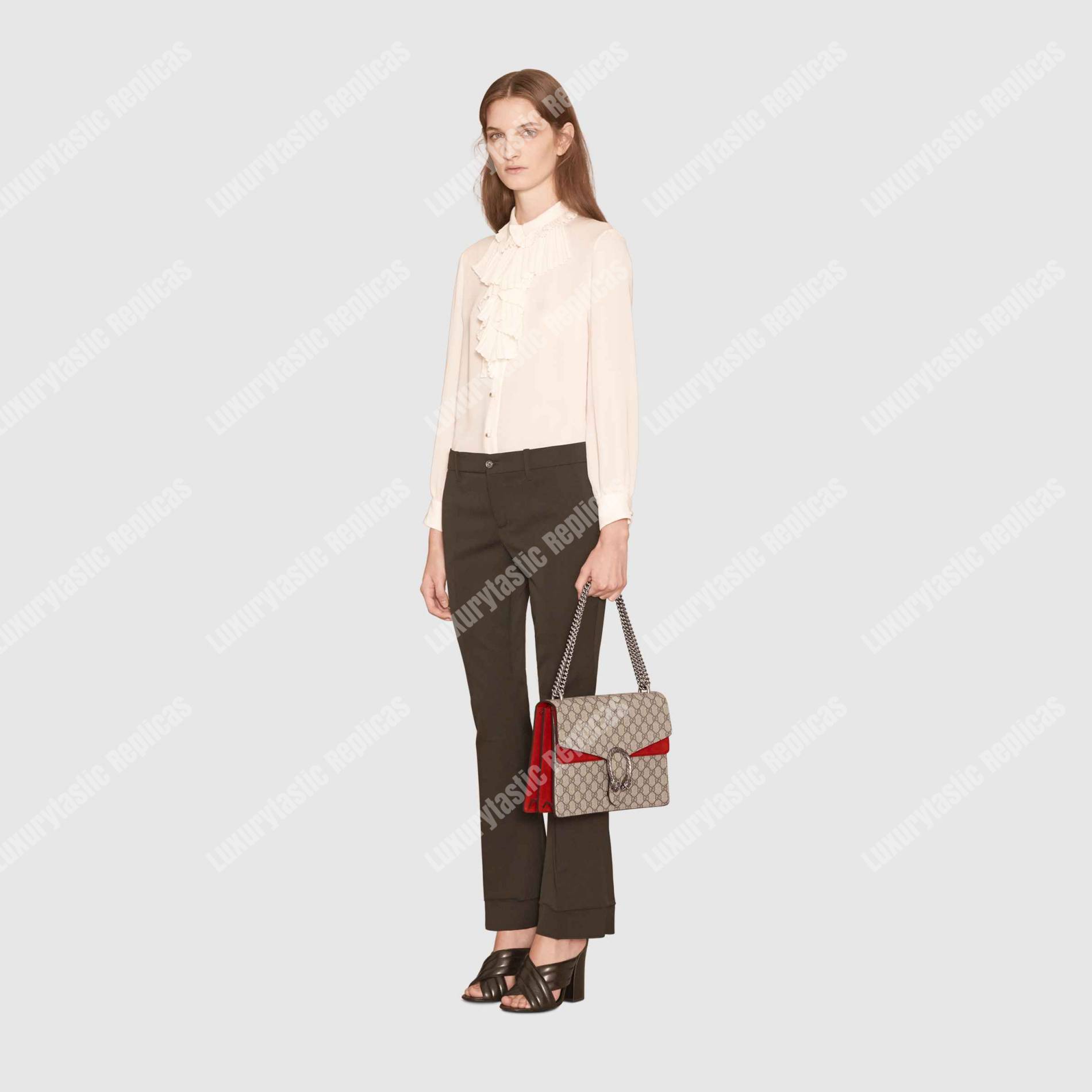 G*u*i dionysus gg sup*e shoulder bag beige red