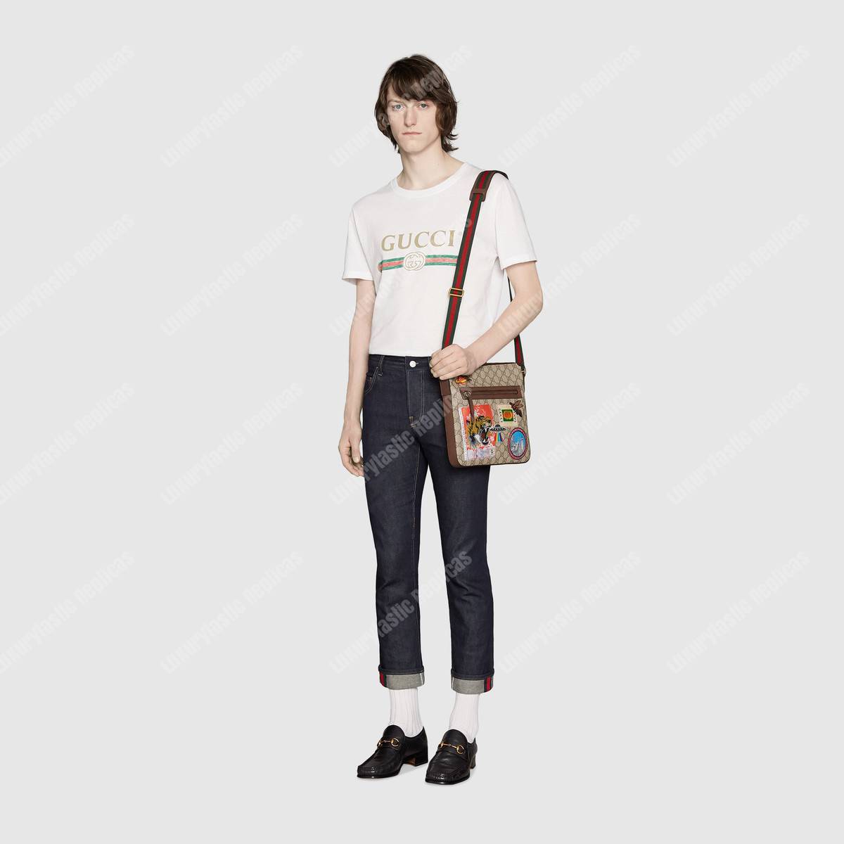 G*u*i courier soft gg sup*e messenger beige