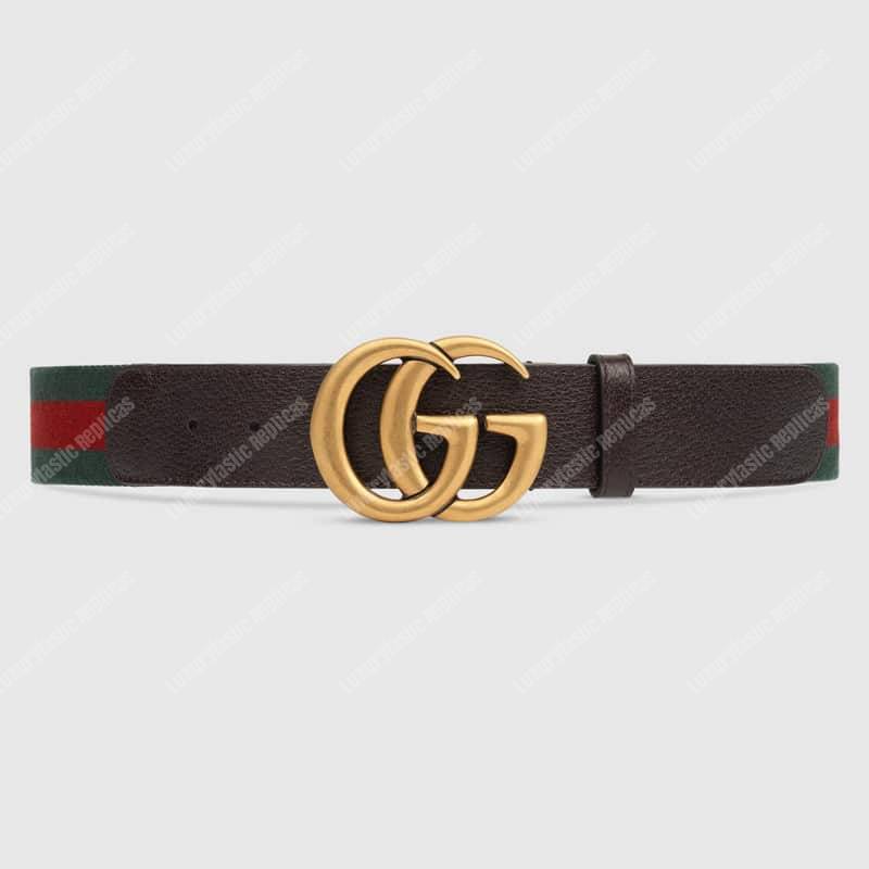 G*u*i web belt with double g buckle