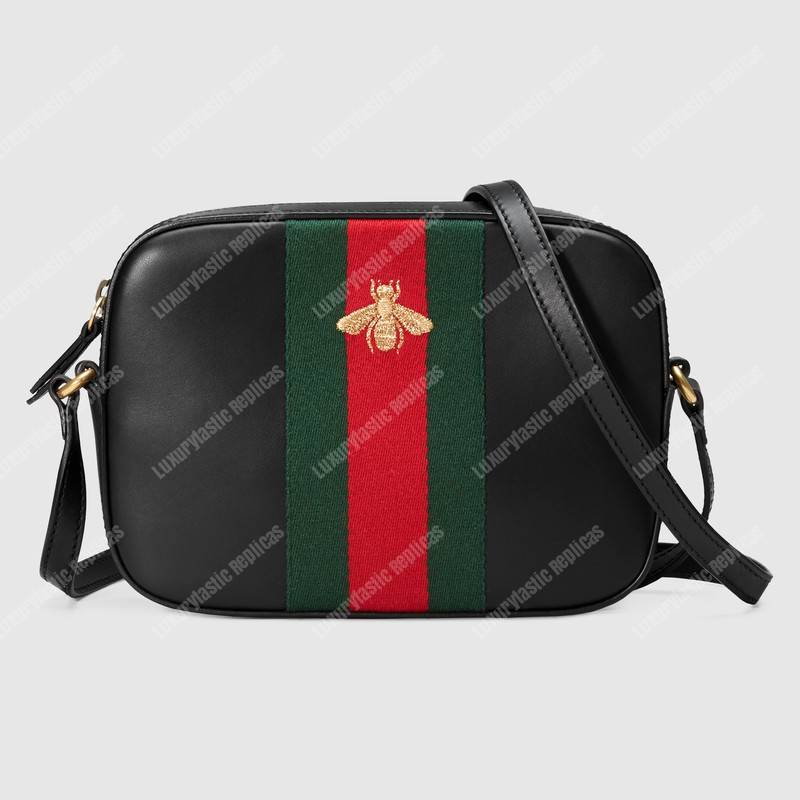 G*u*i leather shoulder bag bee