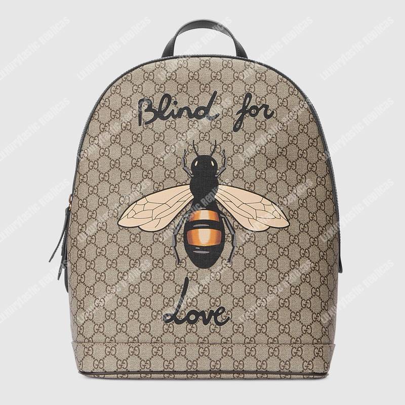 G*u*i bee print gg sup*e backpack