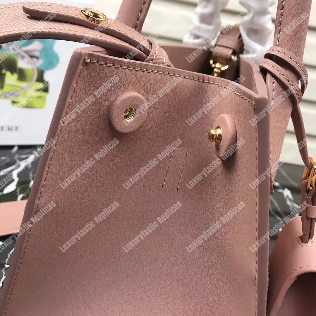 pra*a monoCh*0me saffiano leather bag magnolia