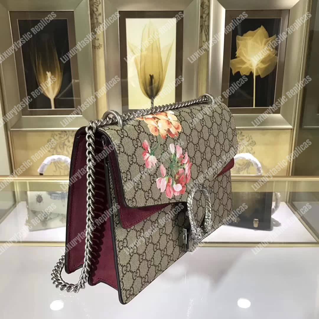 G*u*i dionysus blooms gg sup*e shoulder bag beige pink