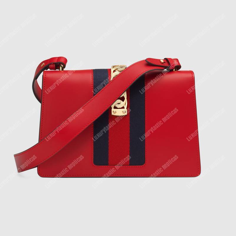 G*u*i sylvie small shoulder bag hibiscus red