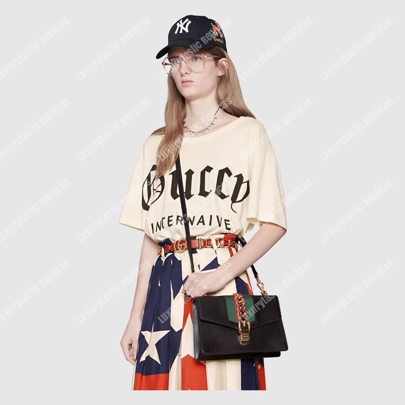 G*u*i sylvie small shoulder bag black