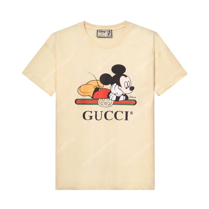 G*u*i mickey mouse print t-shirt beige