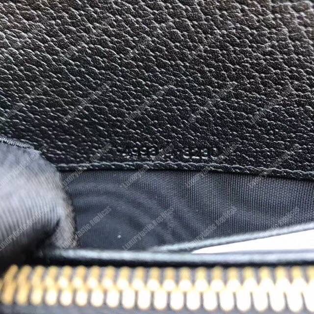 G*u*i embroidered leather mini shoulder bag black