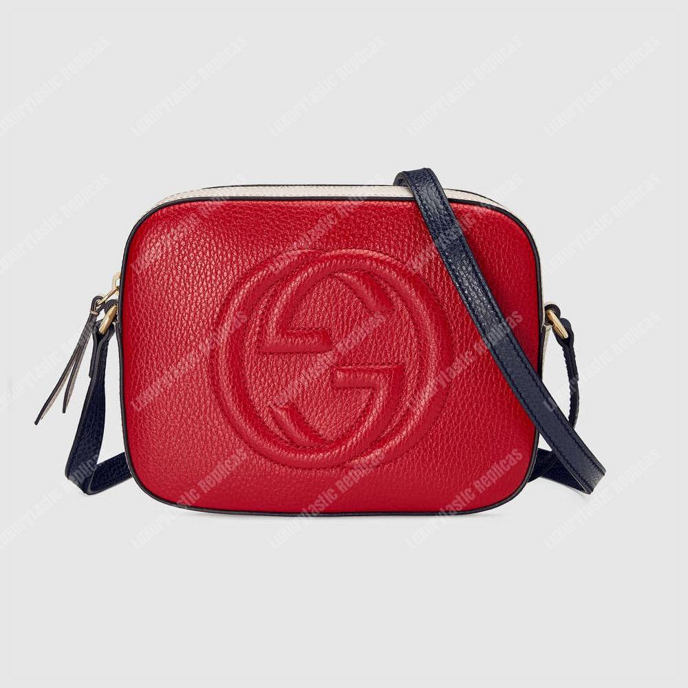 G*u*i soho small leather disco bag red/white