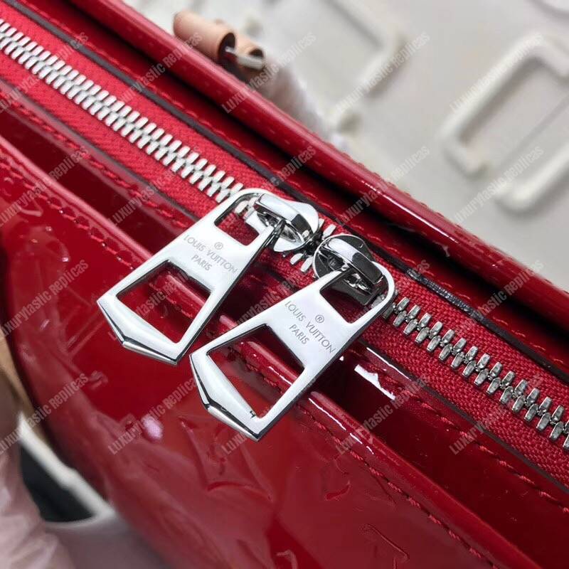 LV Monogram Vernis Neo Triangle Bag Red