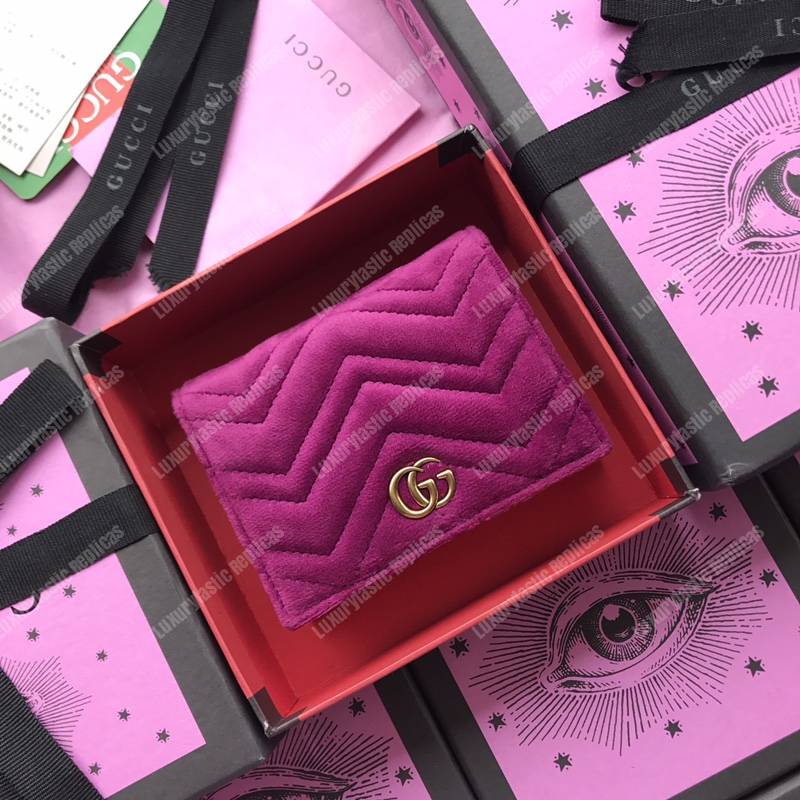 G*u*i gg marmont card case velvet magenta