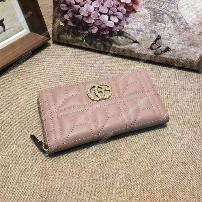 G*u*i gg marmont zip around wallet magnolia