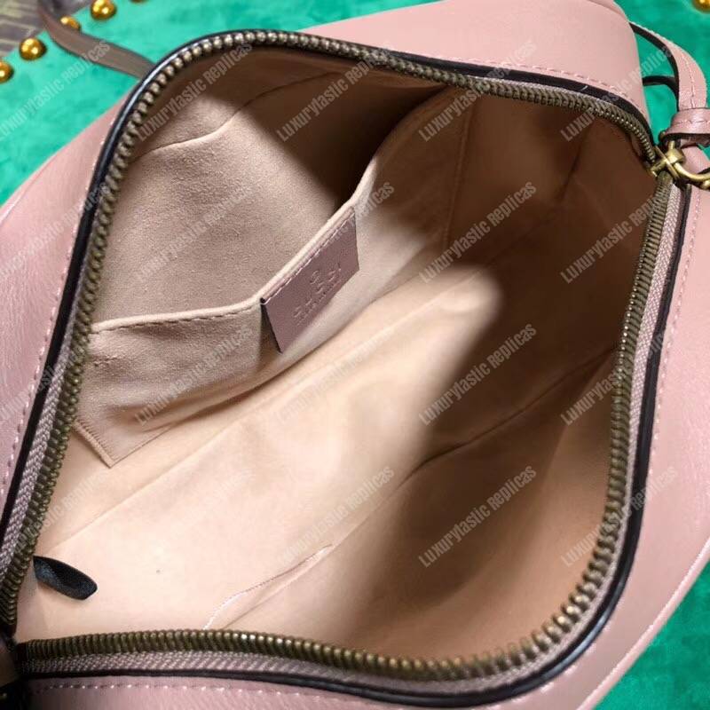 G*u*i gg marmont small matelassé shoulder bag with pearls magnolia
