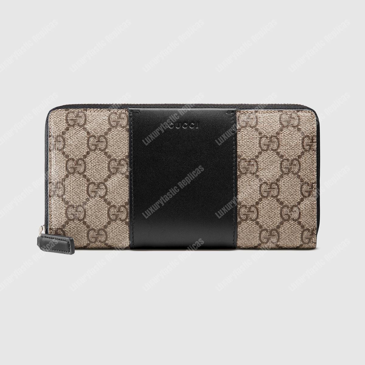 G*u*i gg sup*e zip around wallet beige/ebony