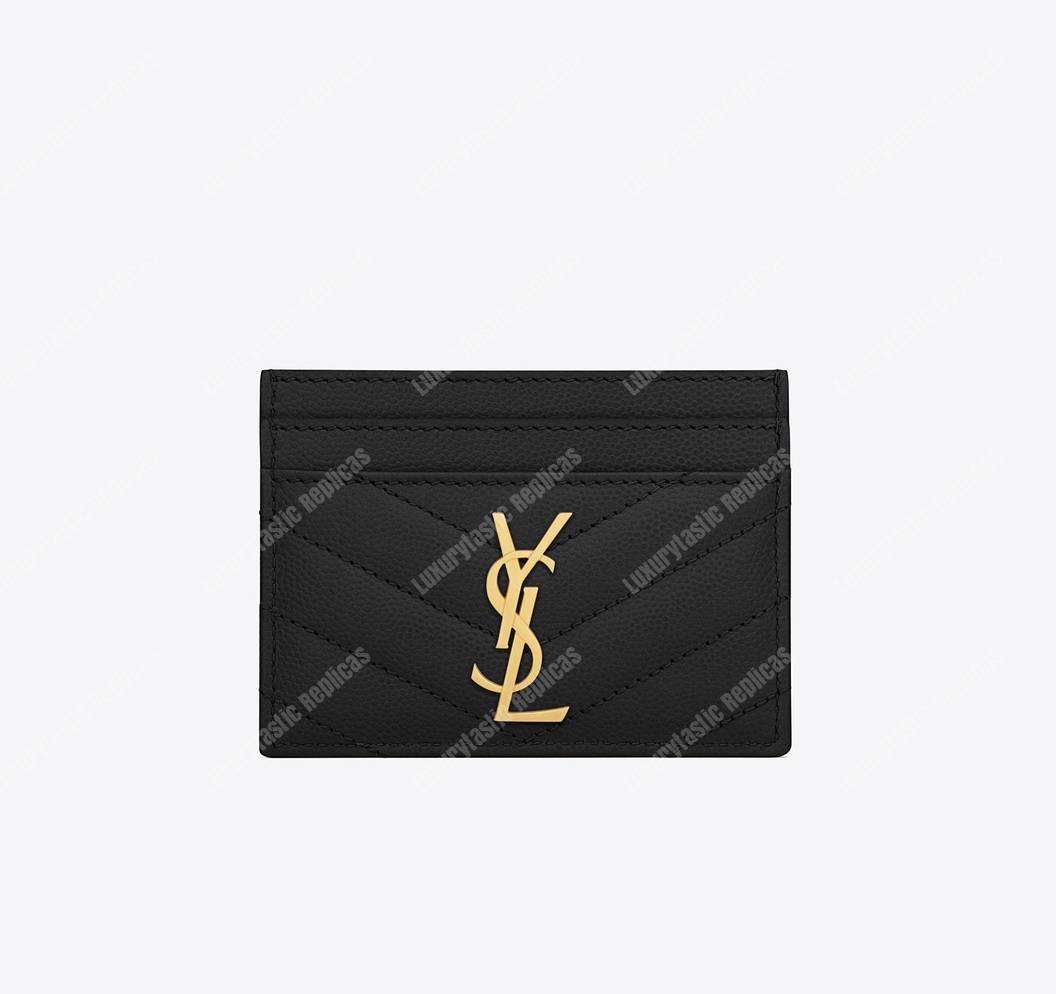 Saint Laurent Monogram Card Case Black