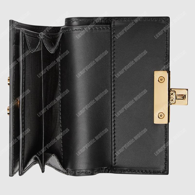 G*u*i gg padlock wallet black