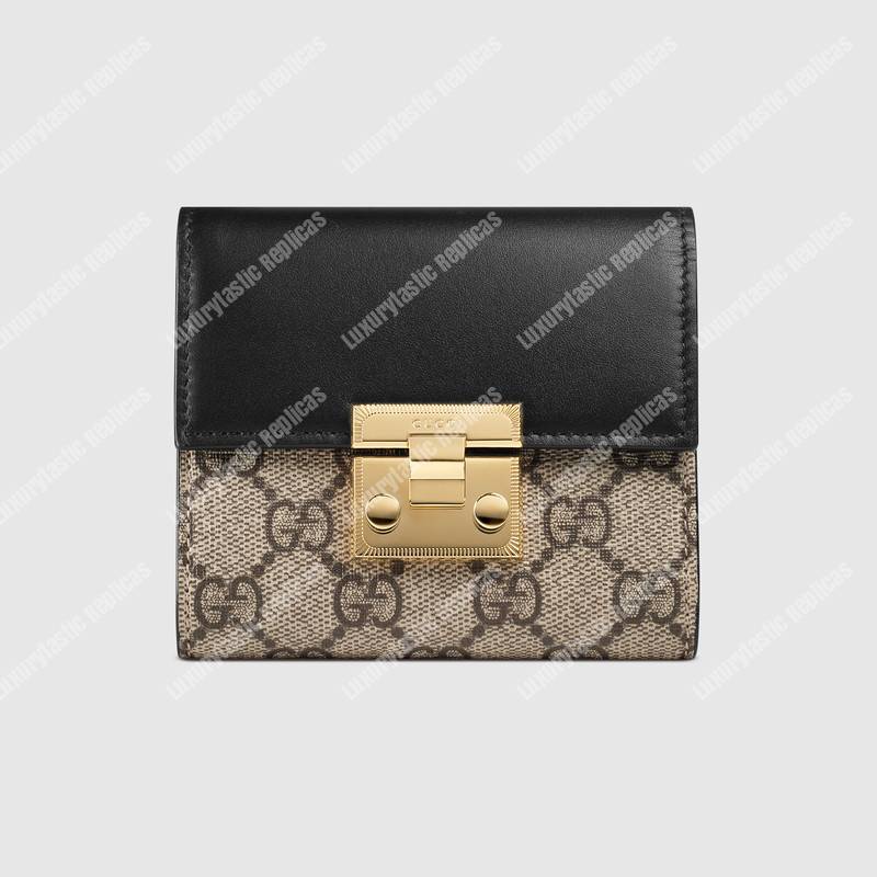 G*u*i gg padlock wallet beige/ebony