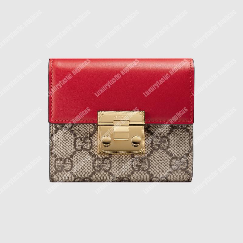 G*u*i gg padlock wallet beige/red
