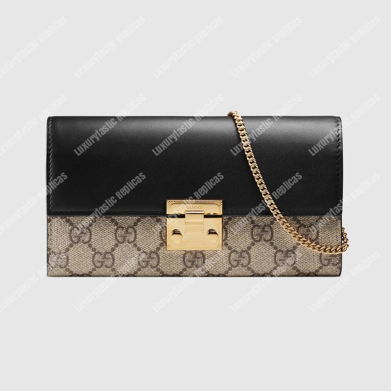 G*u*i gg padlock continental wallet beige/ebony