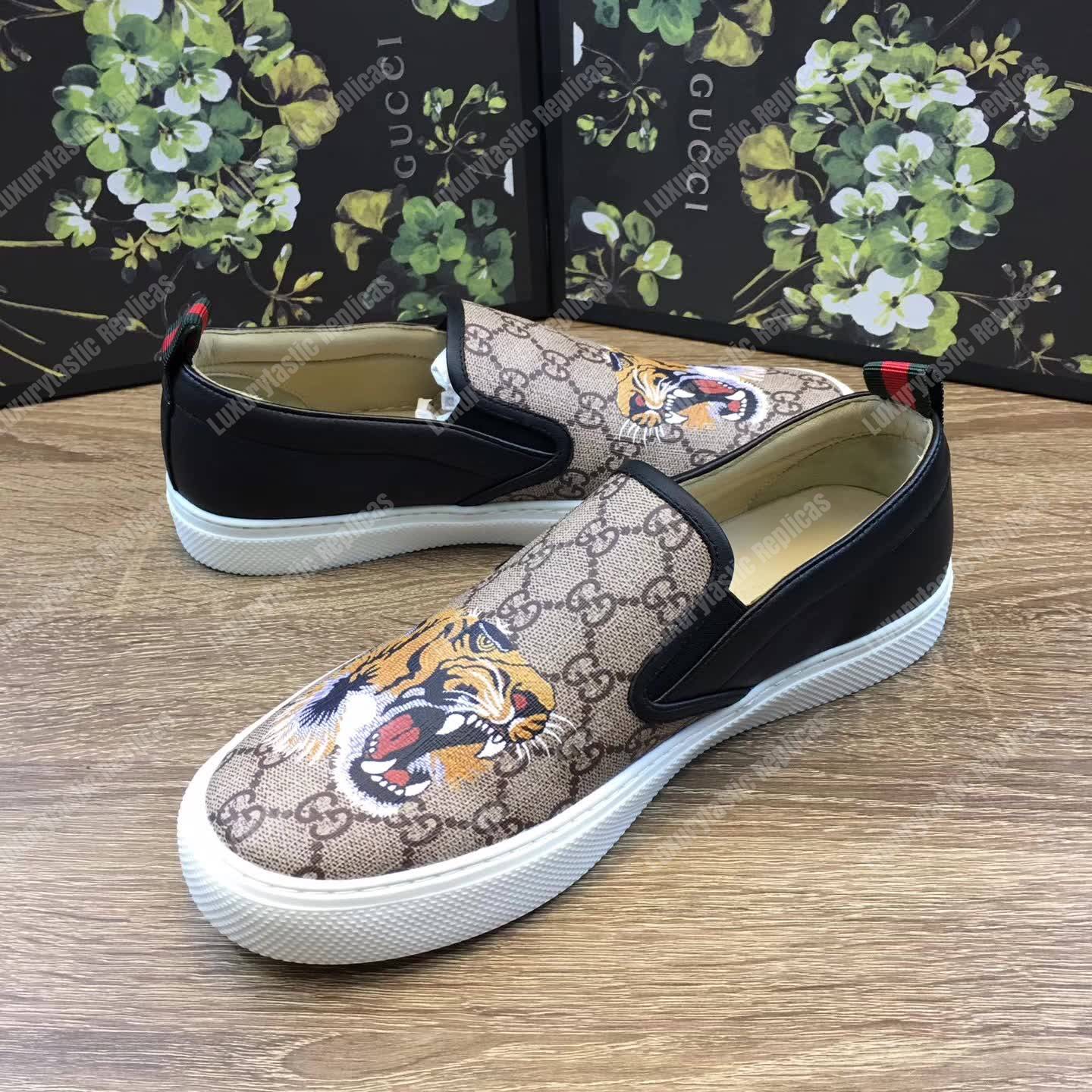G*u*i gg sup*e tiger slip-on sneaker